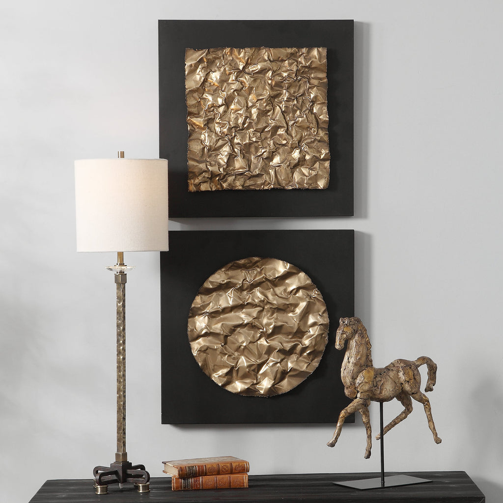 Boaz Gold Wall Decor, Set/2