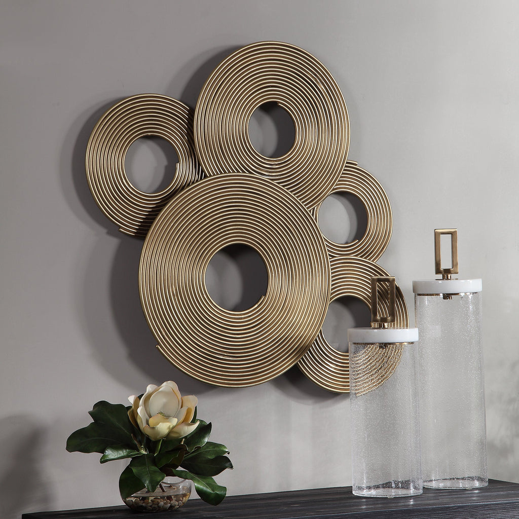 Ahmet Gold Rings Wall Decor