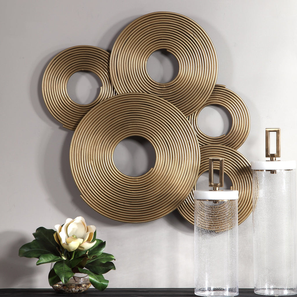 Ahmet Gold Rings Wall Decor