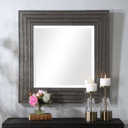 Sondra Silver Square Mirror