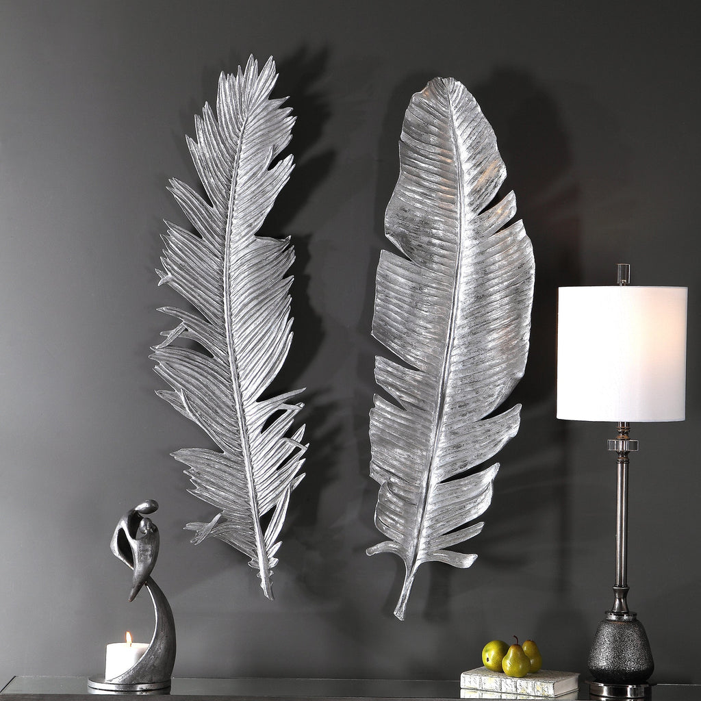 Sparrow Silver Wall Decor Set of 2