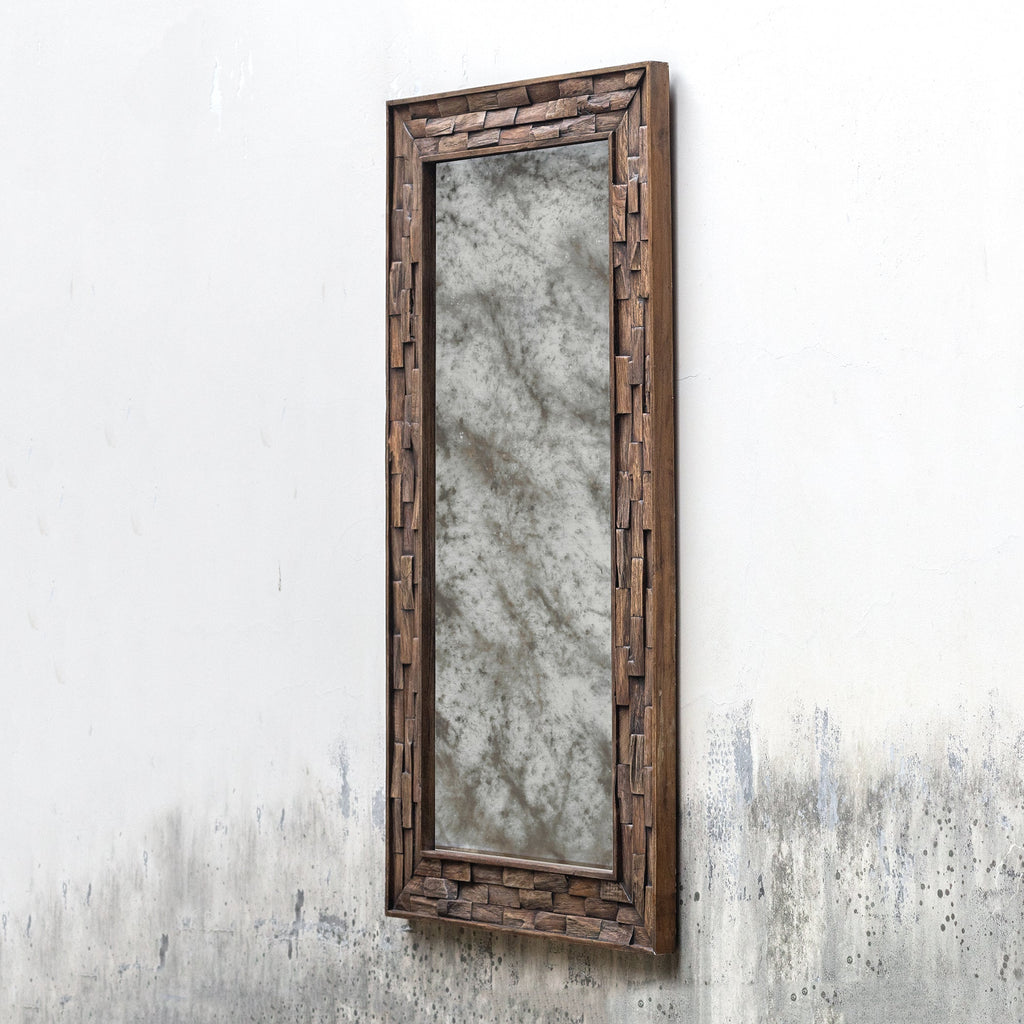 Damon Mosaic Wood Mirror