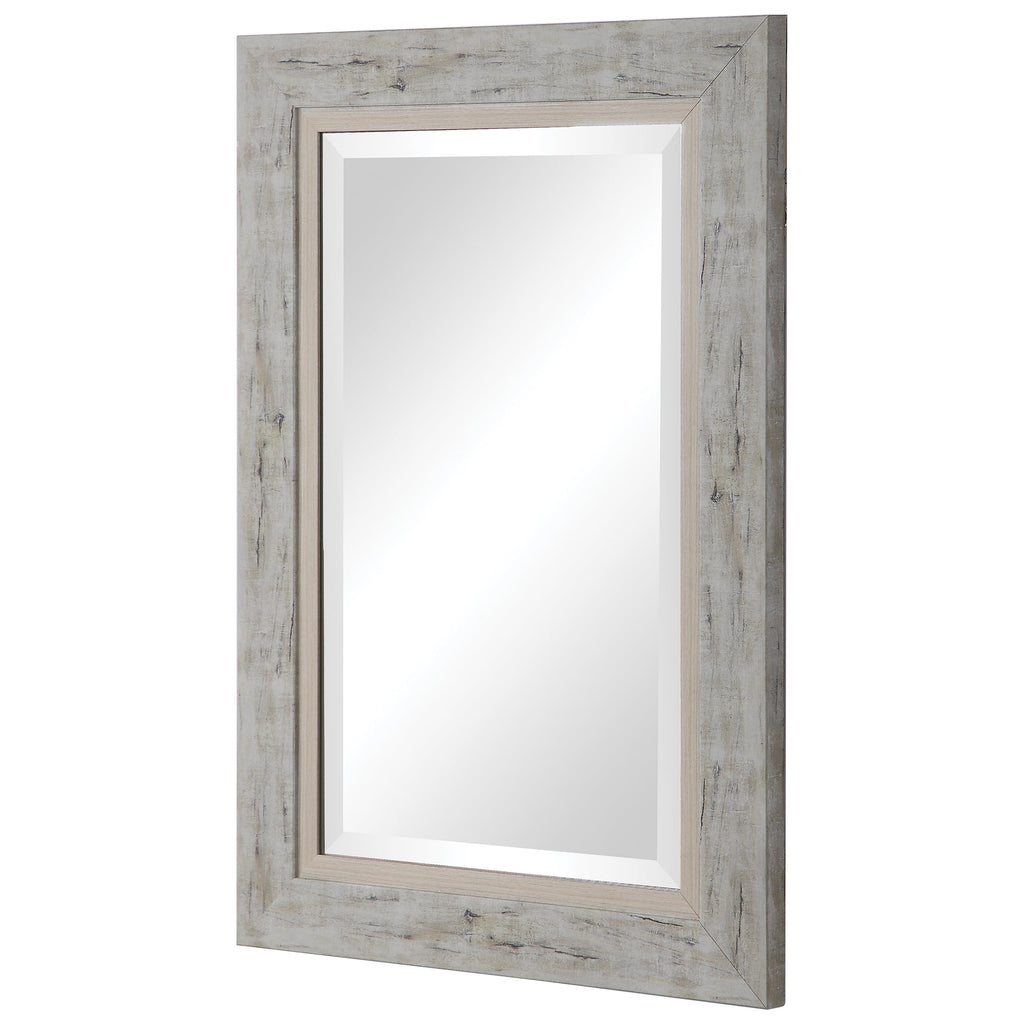 Branbury Rustic Light Wood Mirror