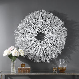 Alene White Wood Wall Decor