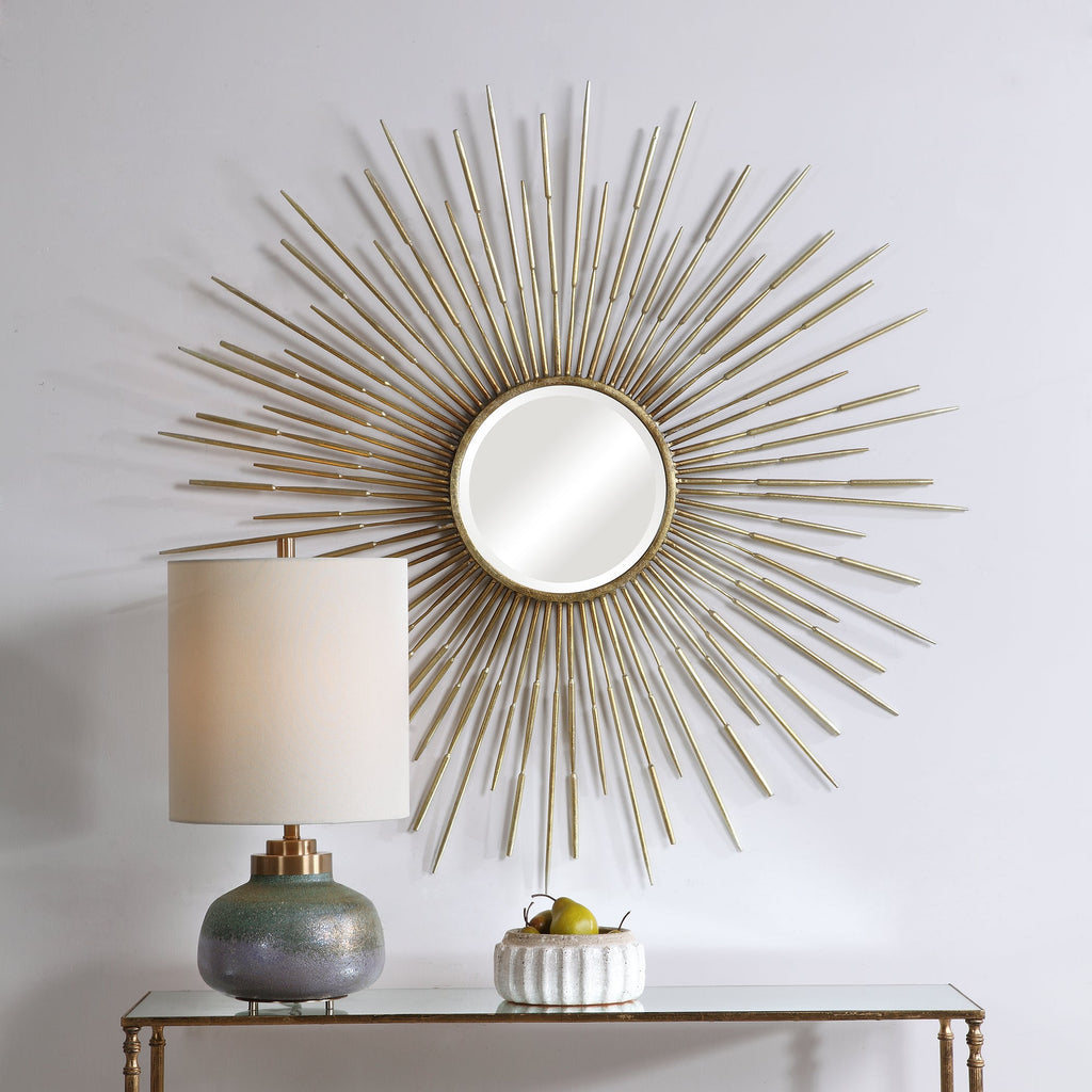 Golden Rays Starburst Mirror