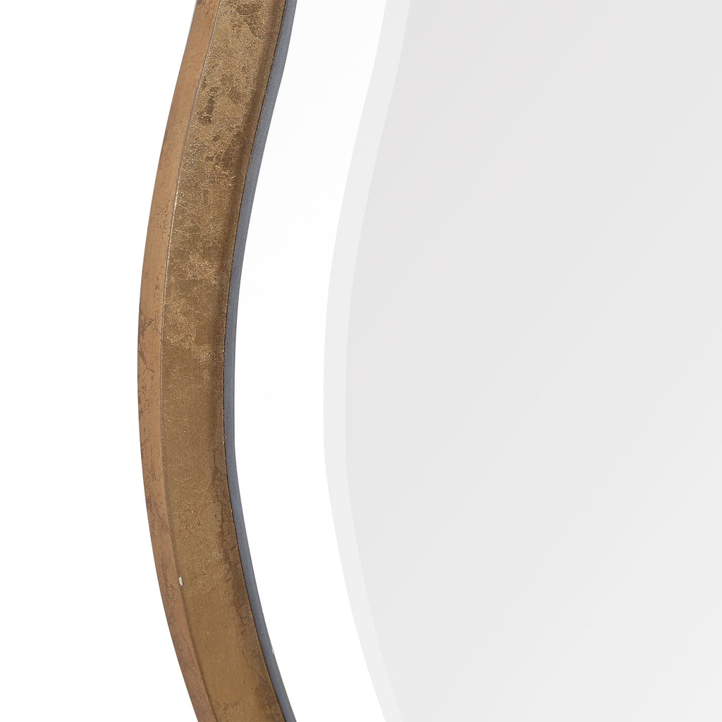 Aneta Gold Round Mirror