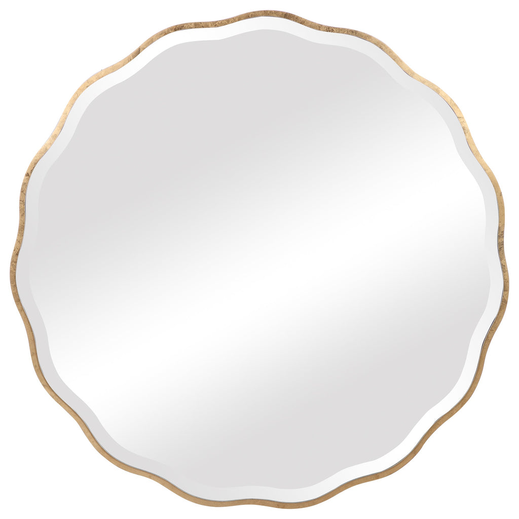 Aneta Gold Round Mirror