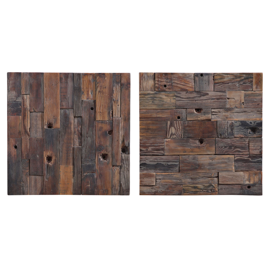 Astern Wood Wall Decor, Set of 2