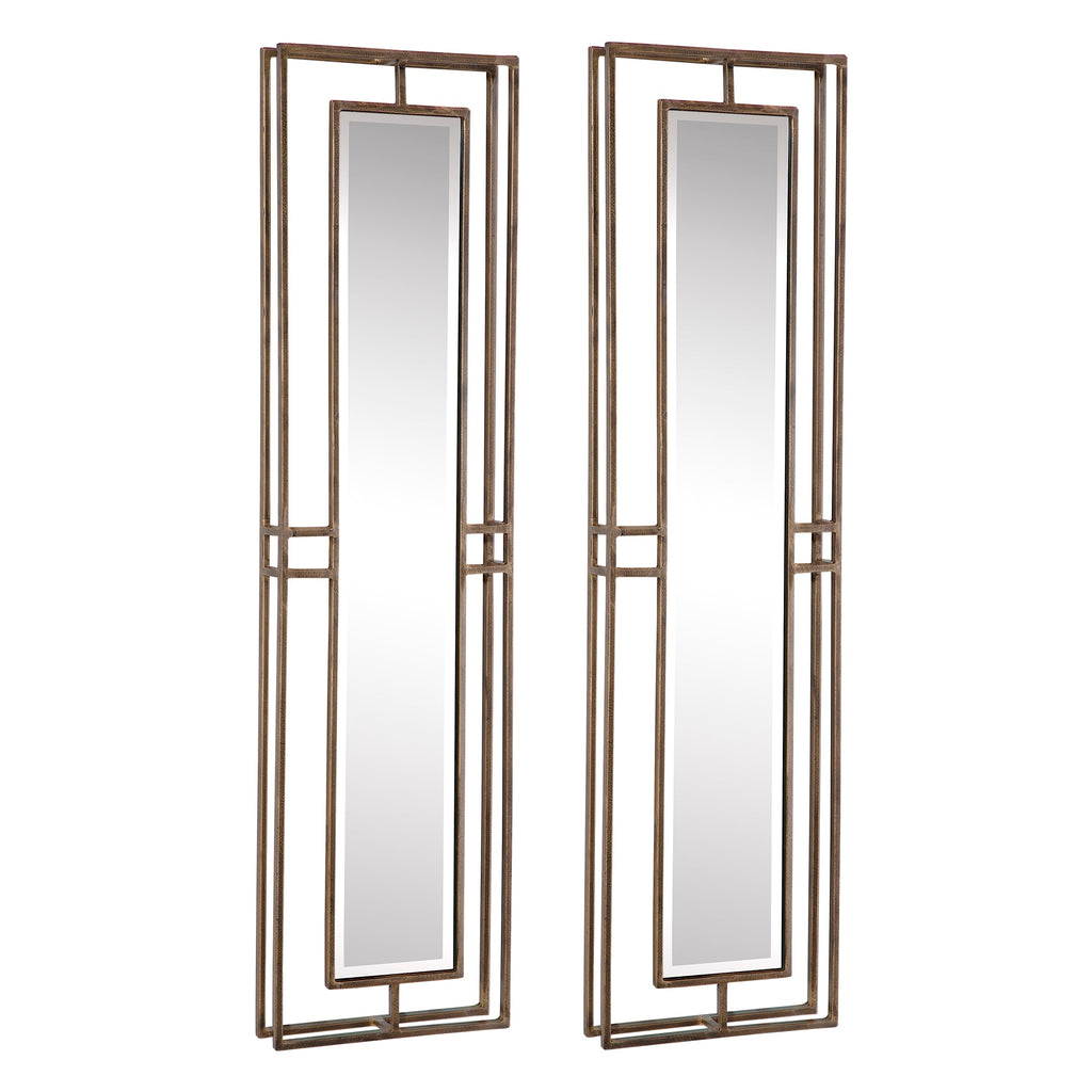 Rutledge Gold Mirrors, Set of 2