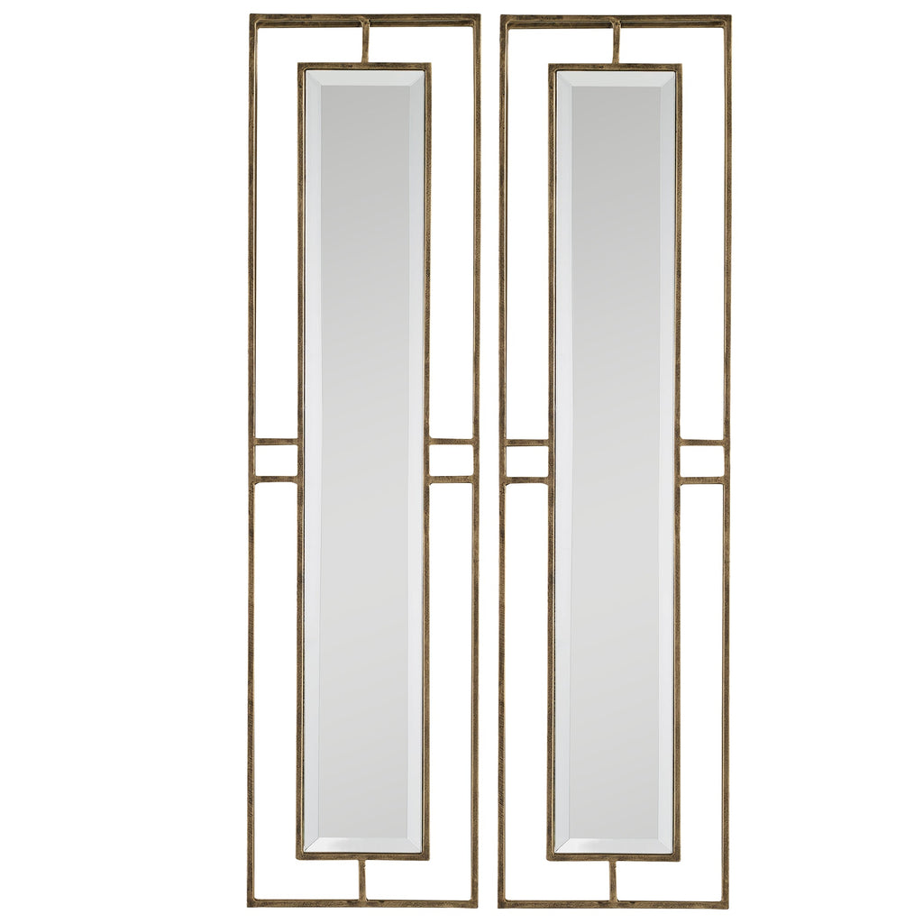 Rutledge Gold Mirrors, Set of 2