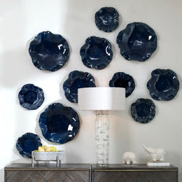 Abella Blue Ceramic Wall Decor,Set of 3
