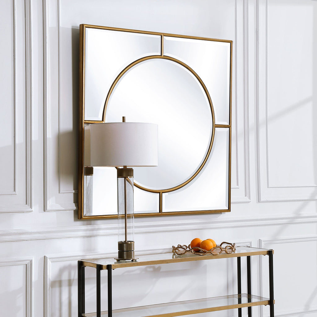 Stanford Gold Square Mirror