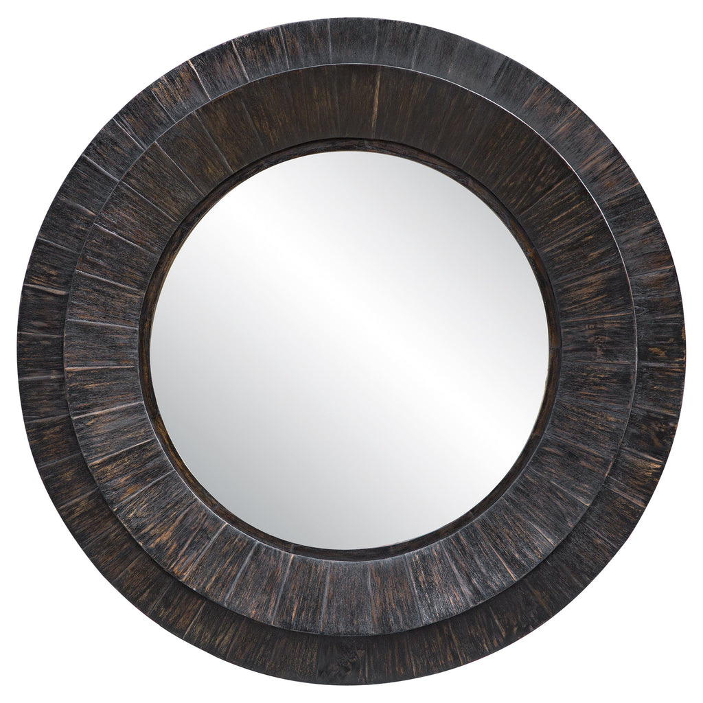 Corral Round Wood Mirror