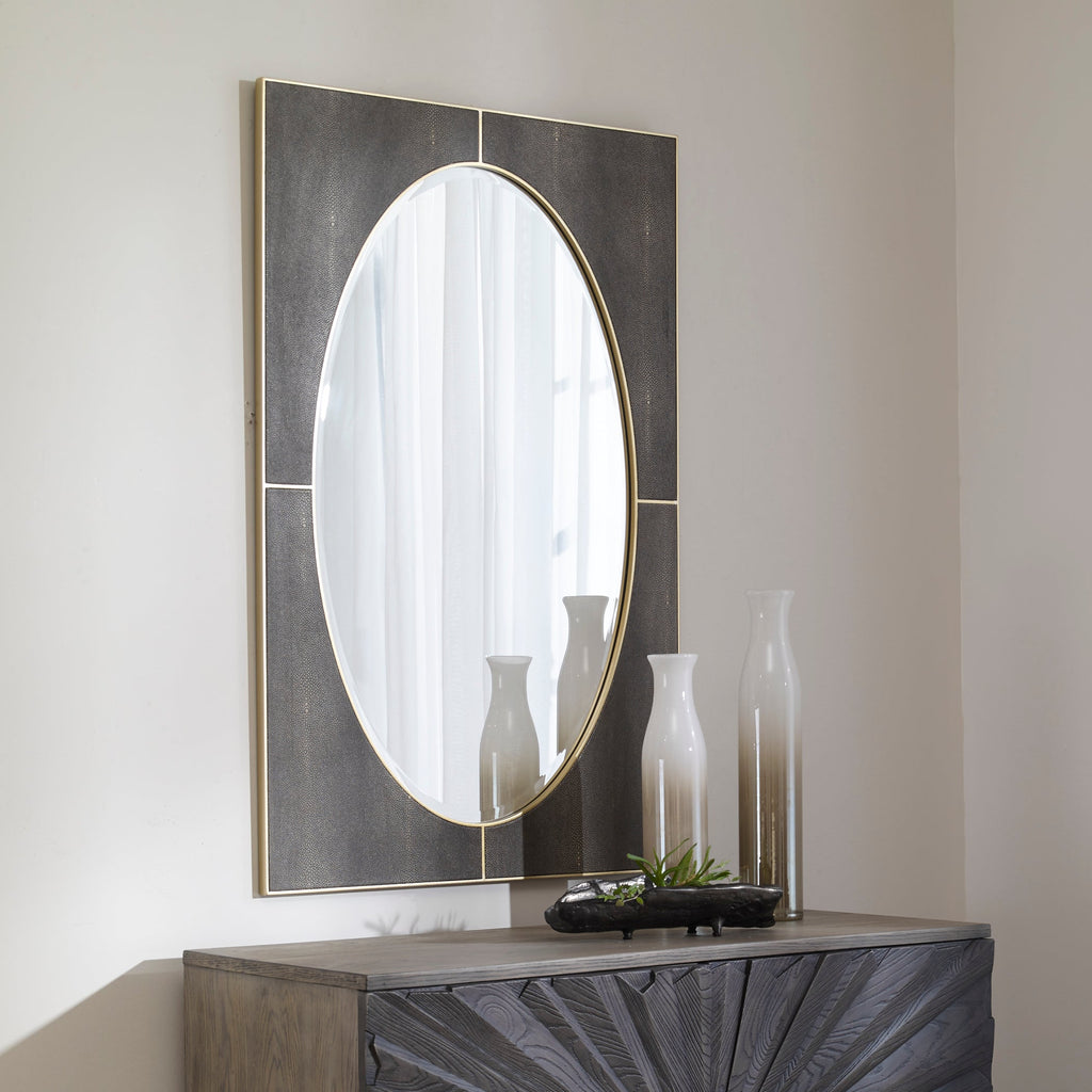 Cyprus Gray Shagreen Mirror