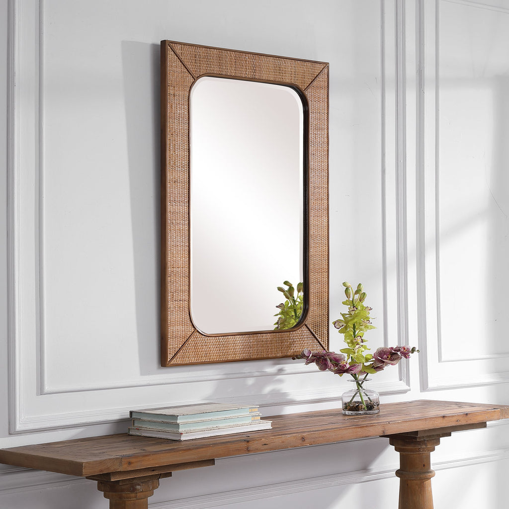 Tahiti Rattan Mirror