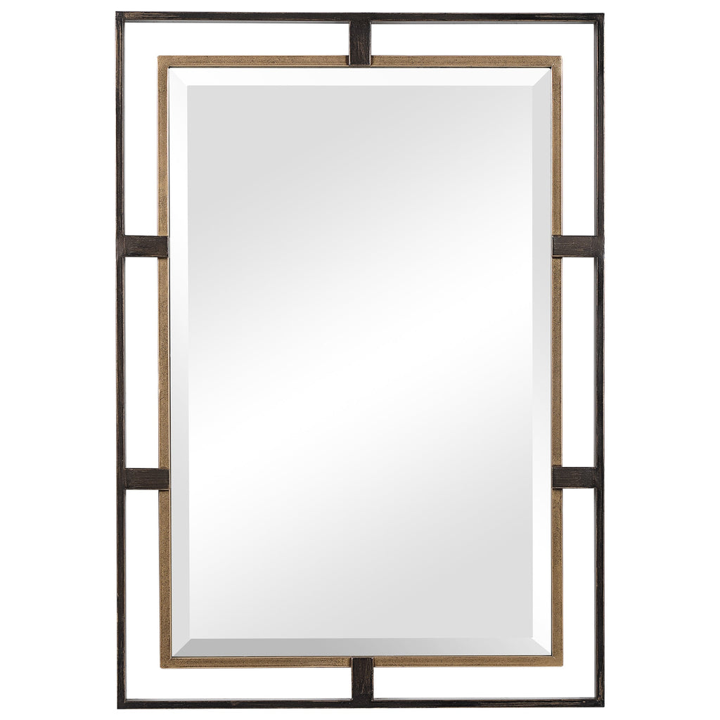 Carrizo Gold & Bronze Rectangle Mirror