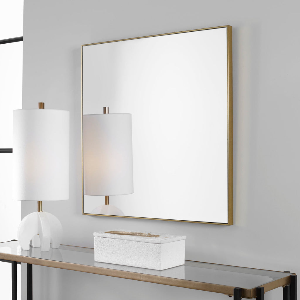 Alexo Gold Square Mirror