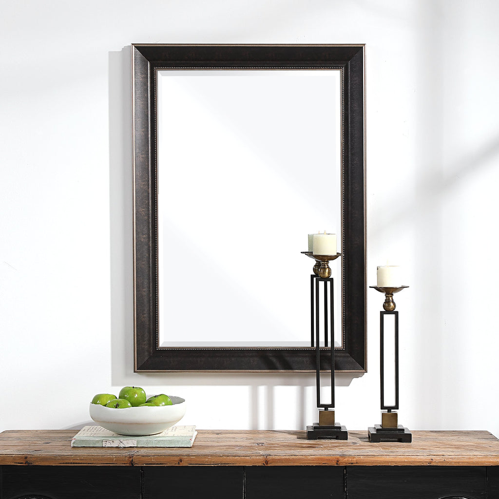 Mercer Dark Bronze Traditional Mirror