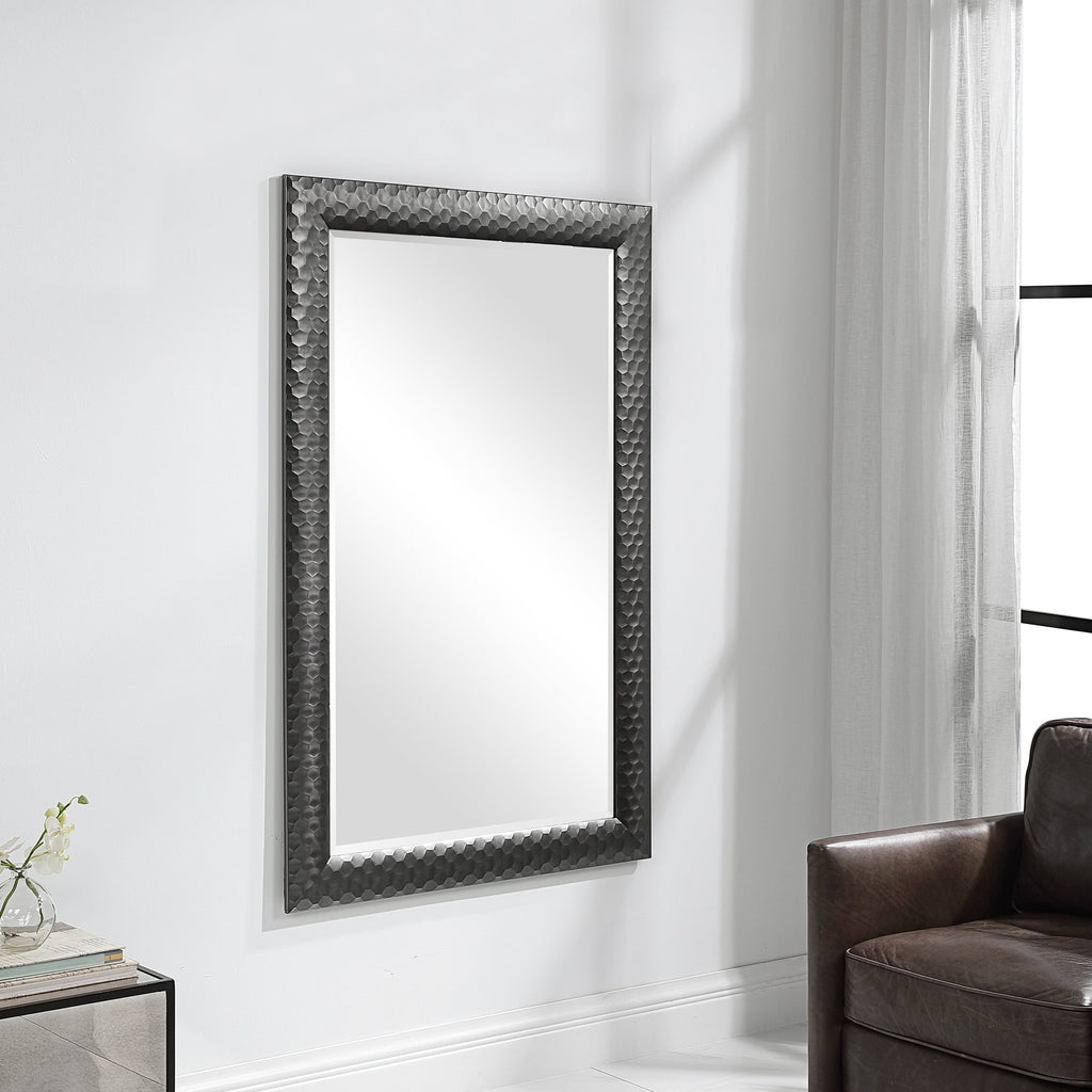 Caldera Textured Gray Mirror