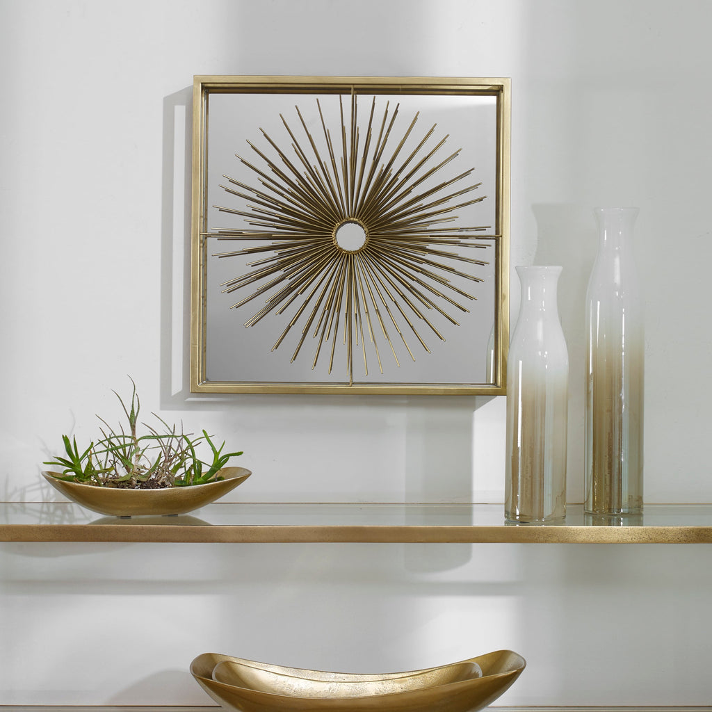 Starlight Mirrored Brass Wall Decor