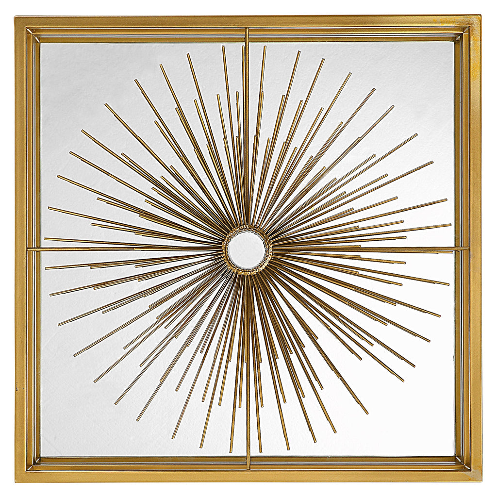 Starlight Mirrored Brass Wall Decor