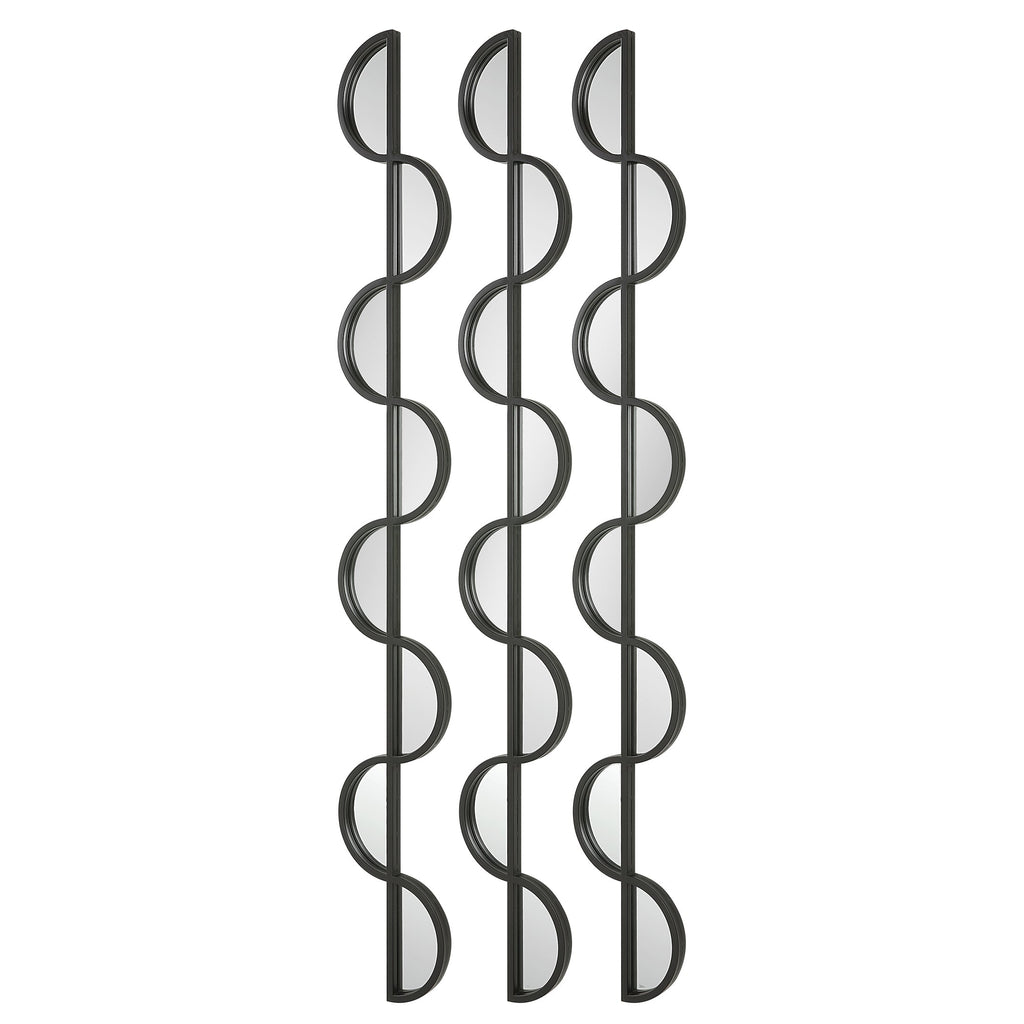 Wisp Mirrored Iron Wall Decor, Set of 3