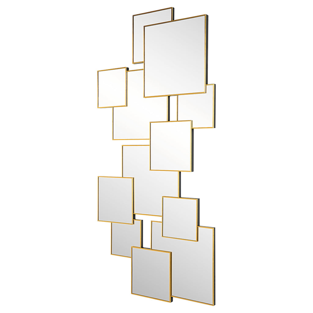 Soren Copper Squares Mirror