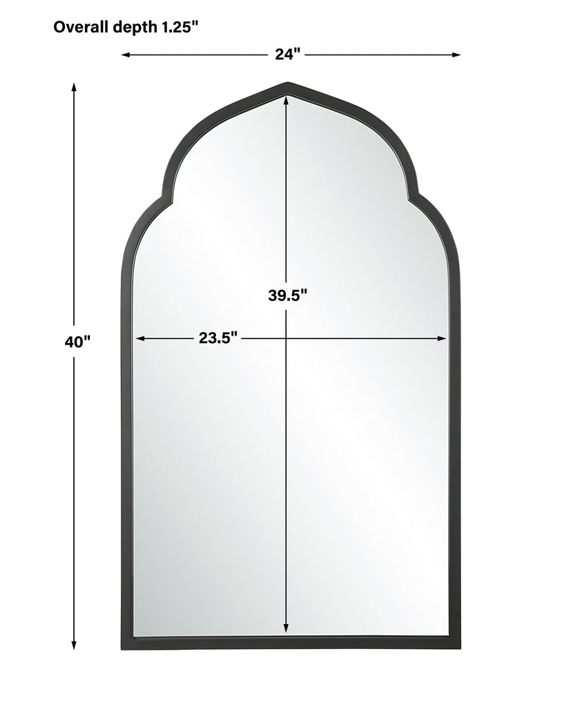 Kenitra Black Arch Mirror