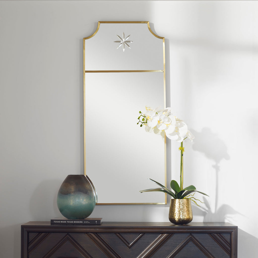 Caddington Tall Brass Mirror