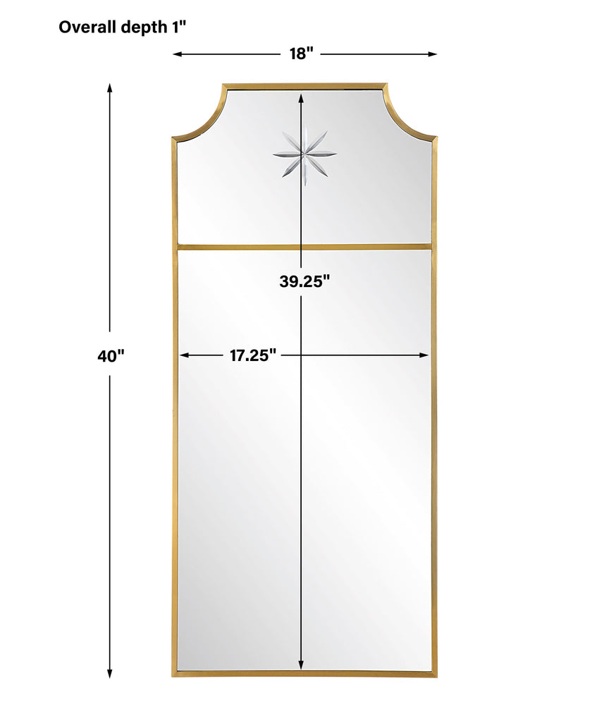 Caddington Tall Brass Mirror