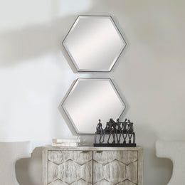 Amaya Octagonal Mirrors, Set of 2