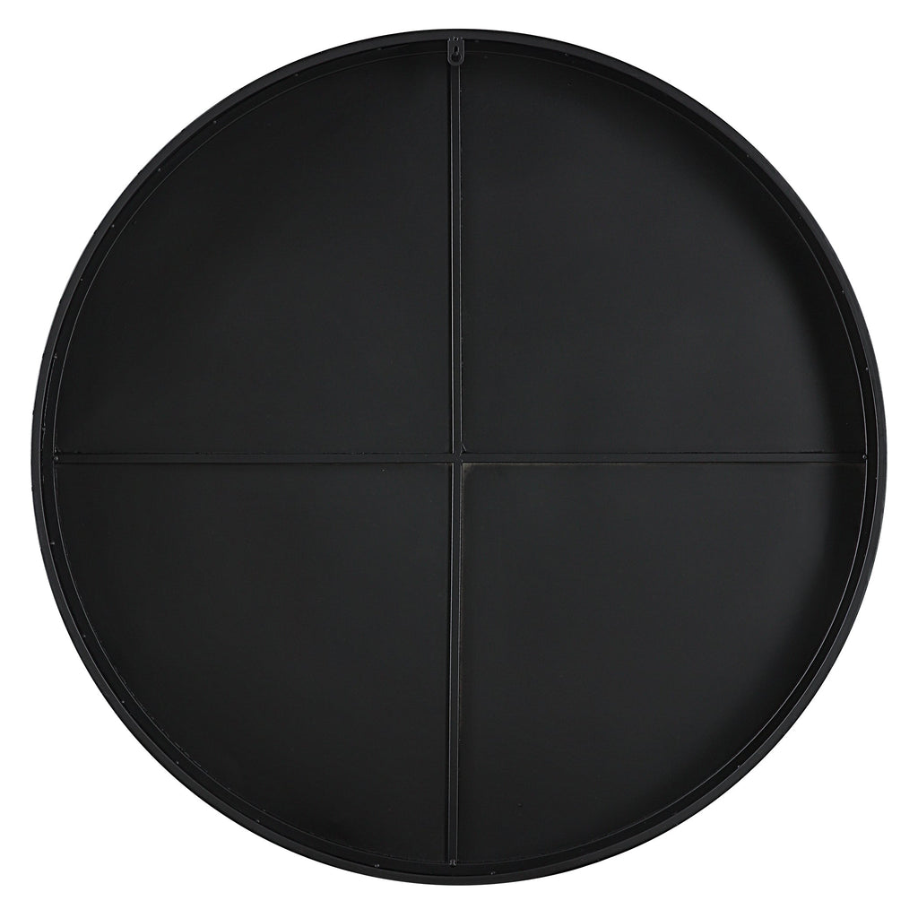 Cerelia Black Round Mirror