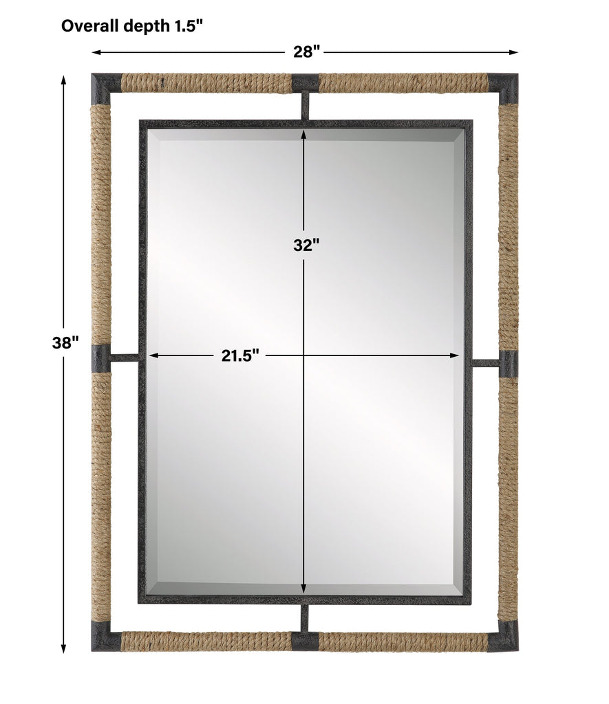 Melville Iron and Rope Mirror