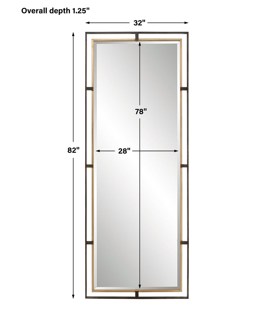 Carrizo Tall Bronze and Gold Mirror