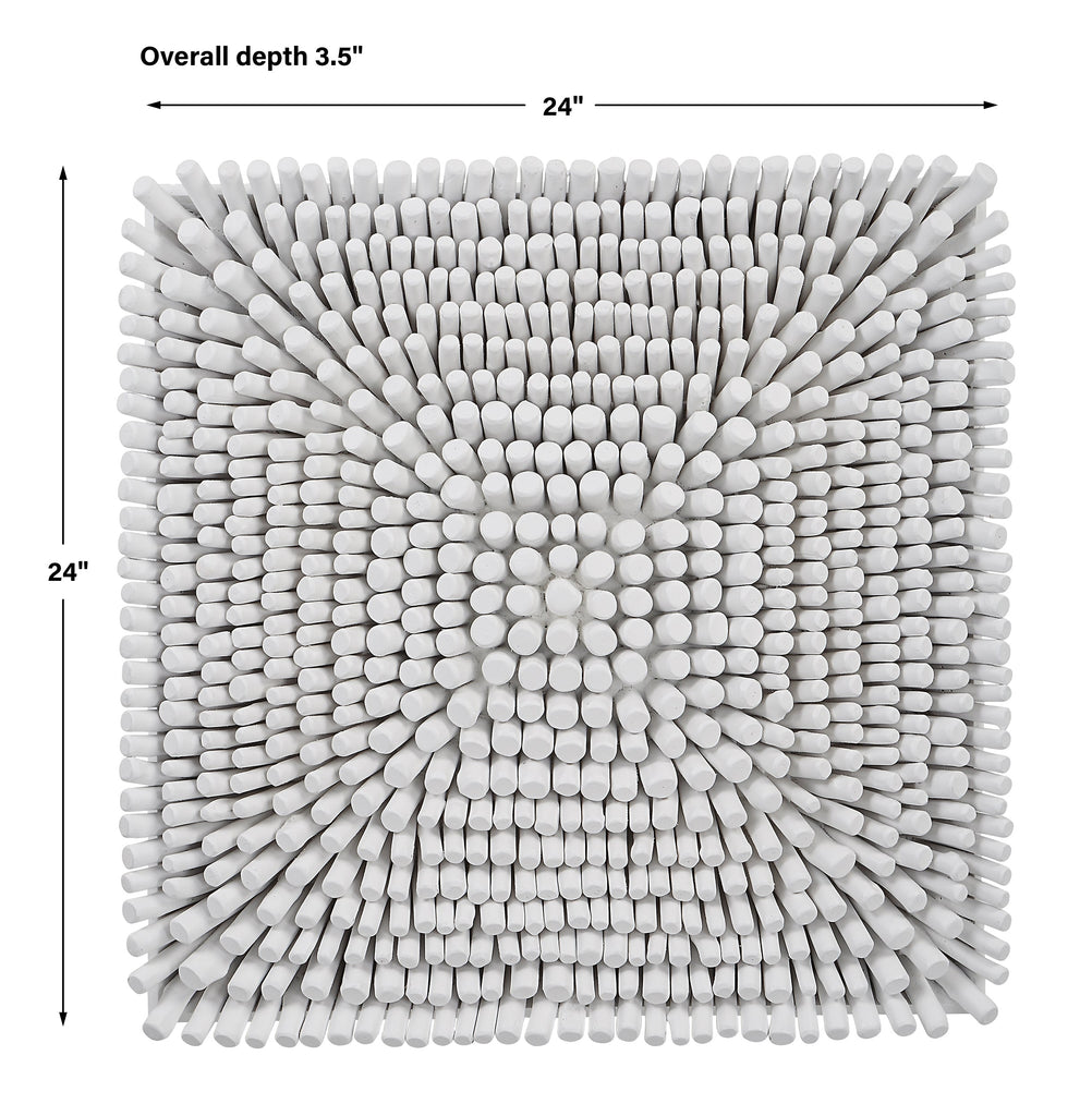 Portside White Wood Wall Panel