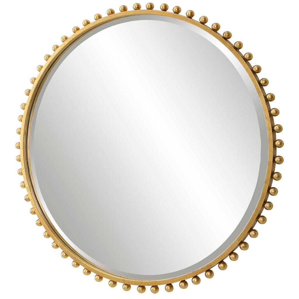 Taza Gold Round Mirror