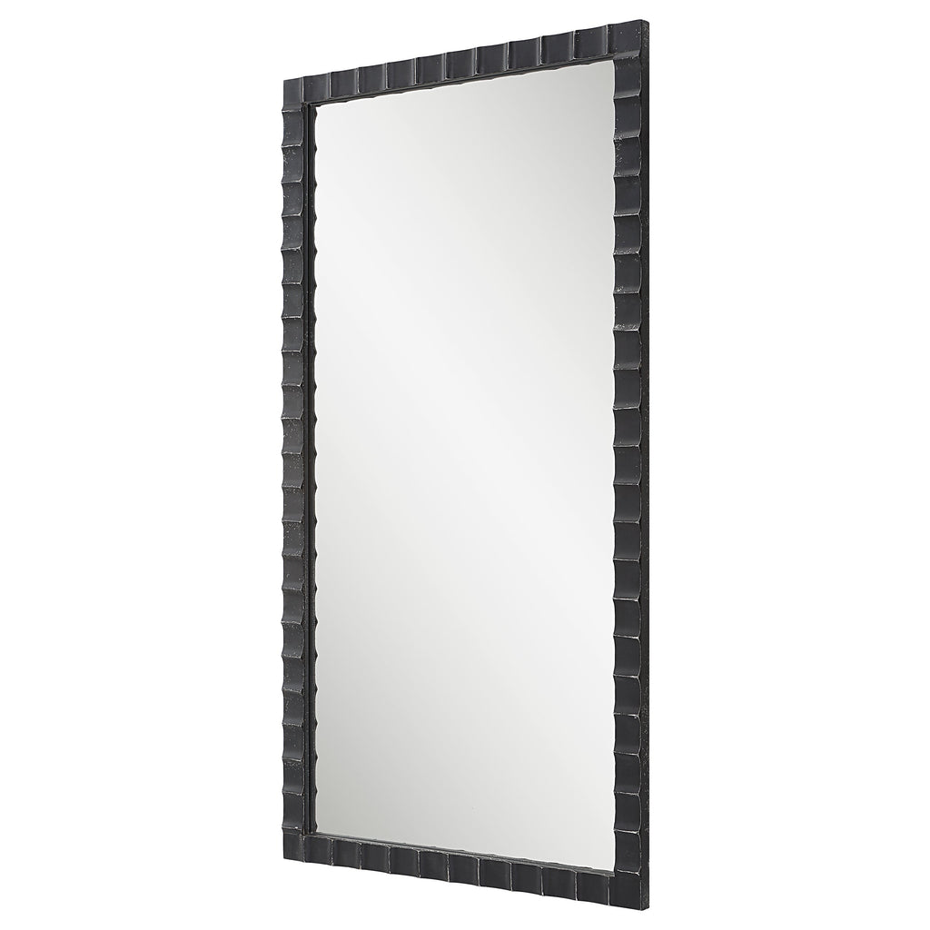 Dandridge Black Industrial Mirror