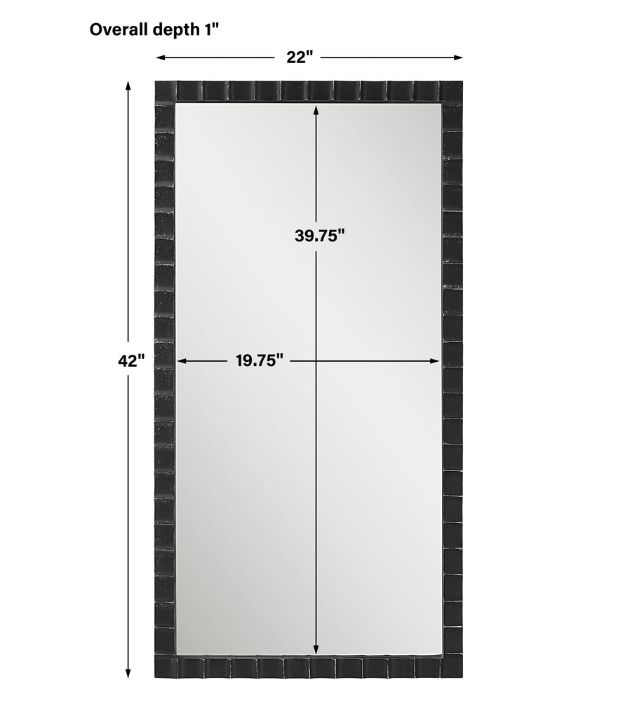 Dandridge Black Industrial Mirror