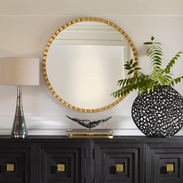 Dandridge Gold Round Mirror