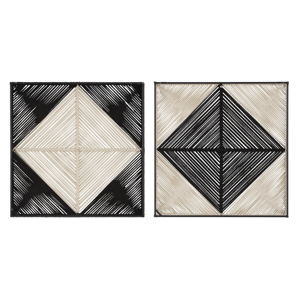Seeing Double Rope Wall Squares, Set of 2