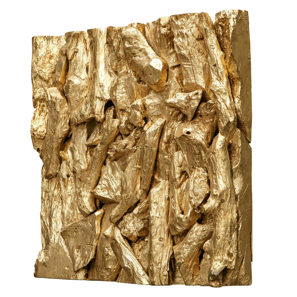 Rio Gold Wood Wall Decor