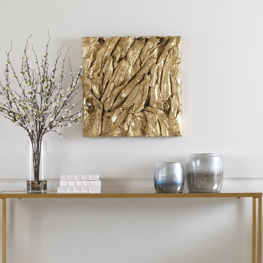 Rio Gold Wood Wall Decor