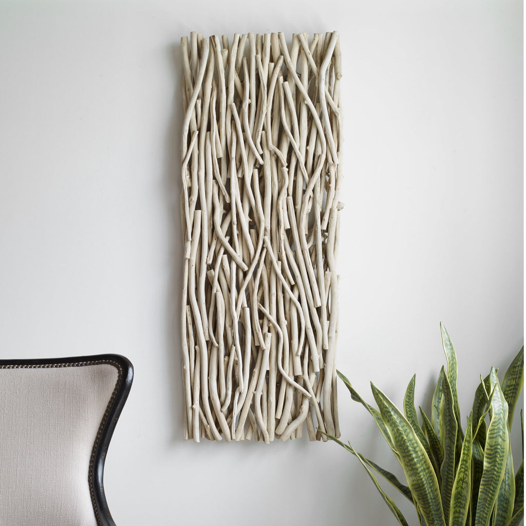 Gathered Teak Bleached Wood Wall Decor