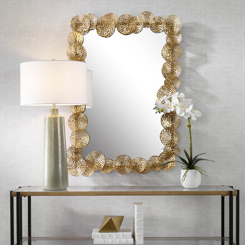 Ripley Gold Lotus Mirror