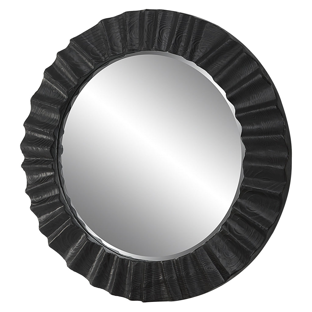 Caribou Dark Espresso Round Mirror