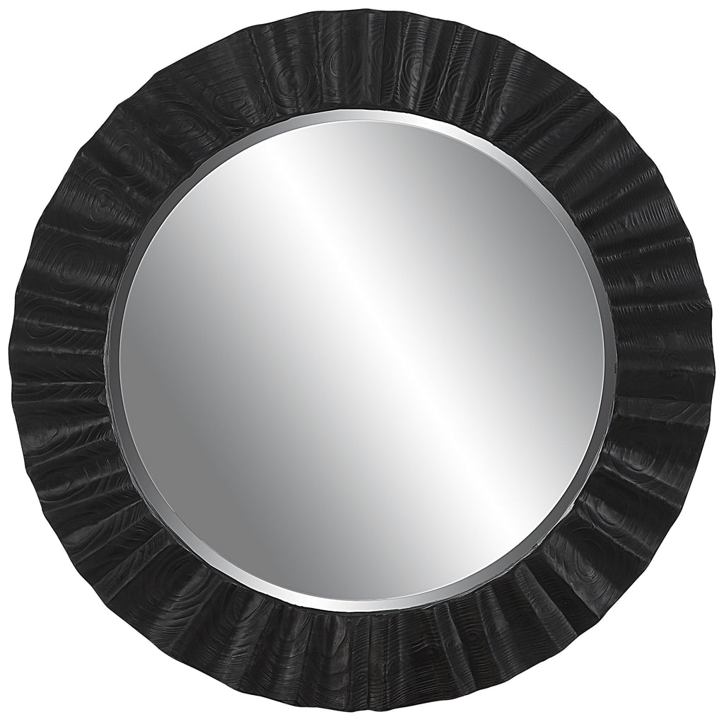 Caribou Dark Espresso Round Mirror