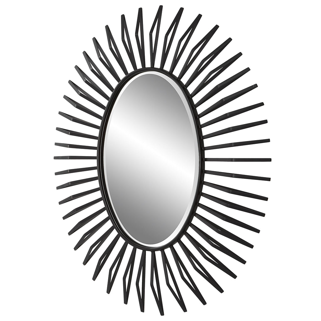 Starstruck Black Oval Mirror