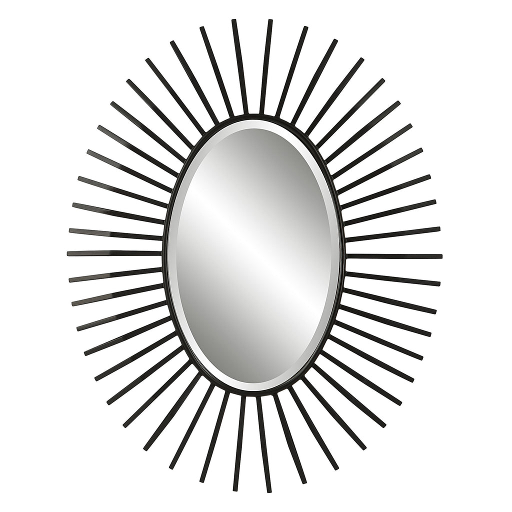 Starstruck Black Oval Mirror