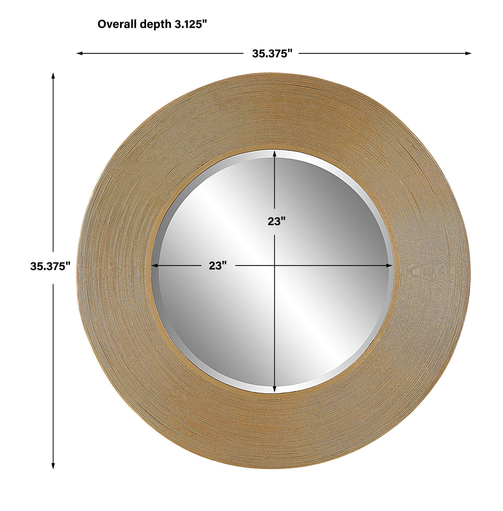 Archer Gold Wire Round Mirror