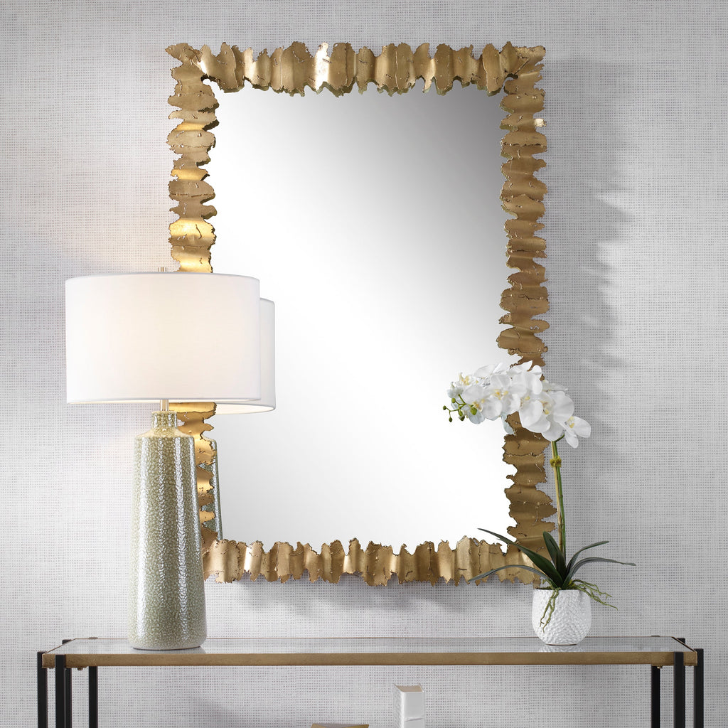 Lev Antique Gold Mirror